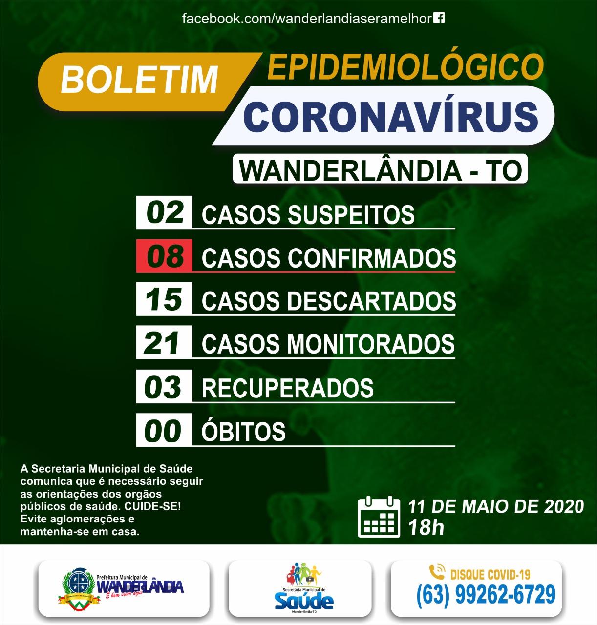 Boletim Epidemiológico Coronavírus 11/05/2020